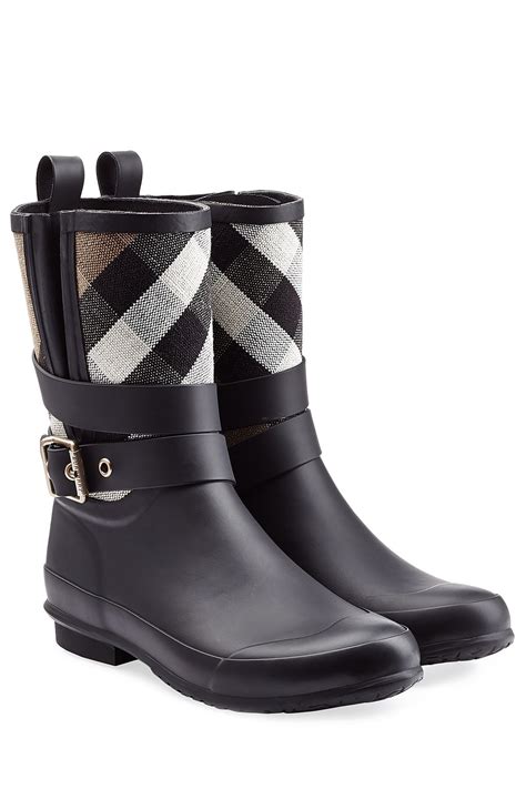 burberry gumboots black|net a porter burberry rain boots.